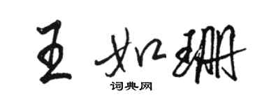 骆恒光王如珊行书个性签名怎么写