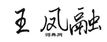 骆恒光王凤融行书个性签名怎么写