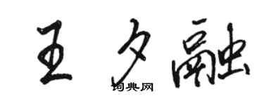 骆恒光王夕融行书个性签名怎么写