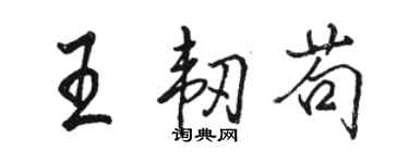 骆恒光王韧苟行书个性签名怎么写