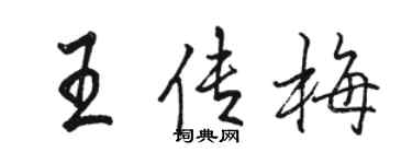 骆恒光王传梅行书个性签名怎么写
