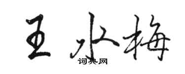 骆恒光王水梅行书个性签名怎么写