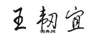 骆恒光王韧宜行书个性签名怎么写