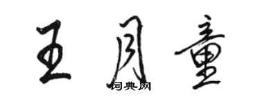 骆恒光王月童行书个性签名怎么写