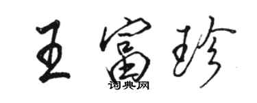骆恒光王富珍行书个性签名怎么写