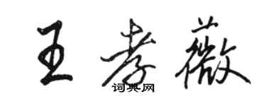 骆恒光王孝薇行书个性签名怎么写