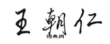 骆恒光王朝仁行书个性签名怎么写