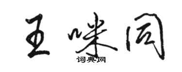 骆恒光王咪同行书个性签名怎么写