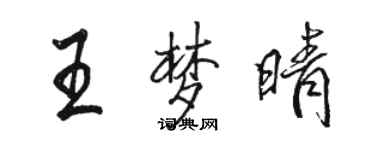 骆恒光王梦晴行书个性签名怎么写