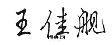 骆恒光王佳舰行书个性签名怎么写