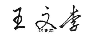骆恒光王文李行书个性签名怎么写