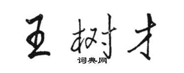 骆恒光王树才行书个性签名怎么写