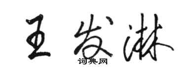 骆恒光王发淋行书个性签名怎么写