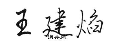 骆恒光王建焰行书个性签名怎么写