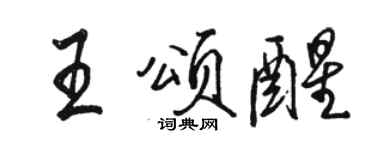 骆恒光王颂醒行书个性签名怎么写