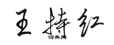 骆恒光王特红行书个性签名怎么写