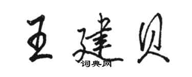 骆恒光王建贝行书个性签名怎么写