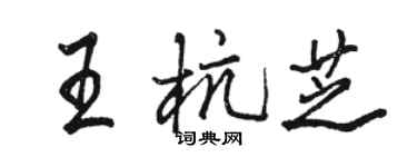骆恒光王杭芝行书个性签名怎么写