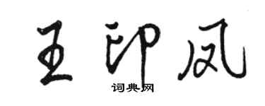 骆恒光王印凤行书个性签名怎么写