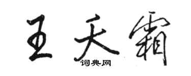 骆恒光王夭霜行书个性签名怎么写