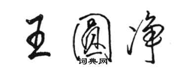 骆恒光王圆净行书个性签名怎么写