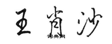 骆恒光王肖沙行书个性签名怎么写