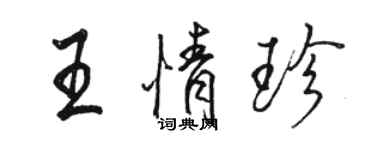 骆恒光王情珍行书个性签名怎么写