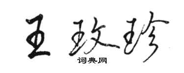 骆恒光王玫珍行书个性签名怎么写