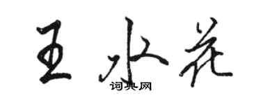 骆恒光王水花行书个性签名怎么写