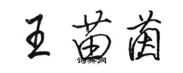 骆恒光王苗茵行书个性签名怎么写