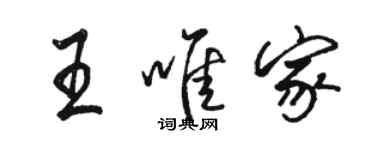 骆恒光王唯家行书个性签名怎么写