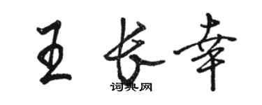 骆恒光王长幸行书个性签名怎么写