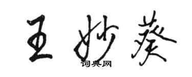 骆恒光王妙葵行书个性签名怎么写
