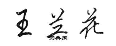 骆恒光王兰花行书个性签名怎么写