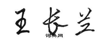 骆恒光王长兰行书个性签名怎么写