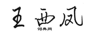 骆恒光王西凤行书个性签名怎么写