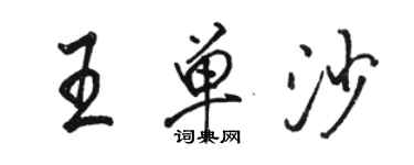 骆恒光王单沙行书个性签名怎么写