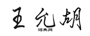骆恒光王允胡行书个性签名怎么写
