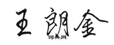 骆恒光王朗金行书个性签名怎么写