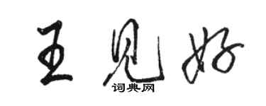 骆恒光王见好行书个性签名怎么写