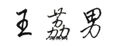 骆恒光王荔男行书个性签名怎么写