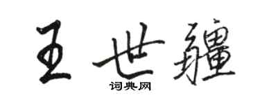骆恒光王世疆行书个性签名怎么写