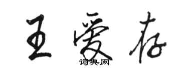 骆恒光王爱存行书个性签名怎么写