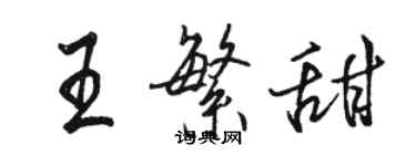 骆恒光王繁甜行书个性签名怎么写