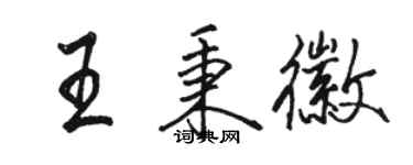 骆恒光王秉徽行书个性签名怎么写