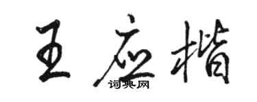 骆恒光王应楷行书个性签名怎么写