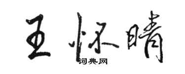 骆恒光王怀晴行书个性签名怎么写