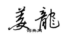 王正良姜龙行书个性签名怎么写