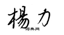 王正良杨力行书个性签名怎么写