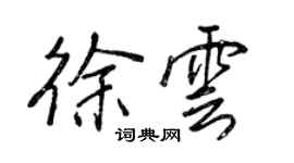 王正良徐云行书个性签名怎么写